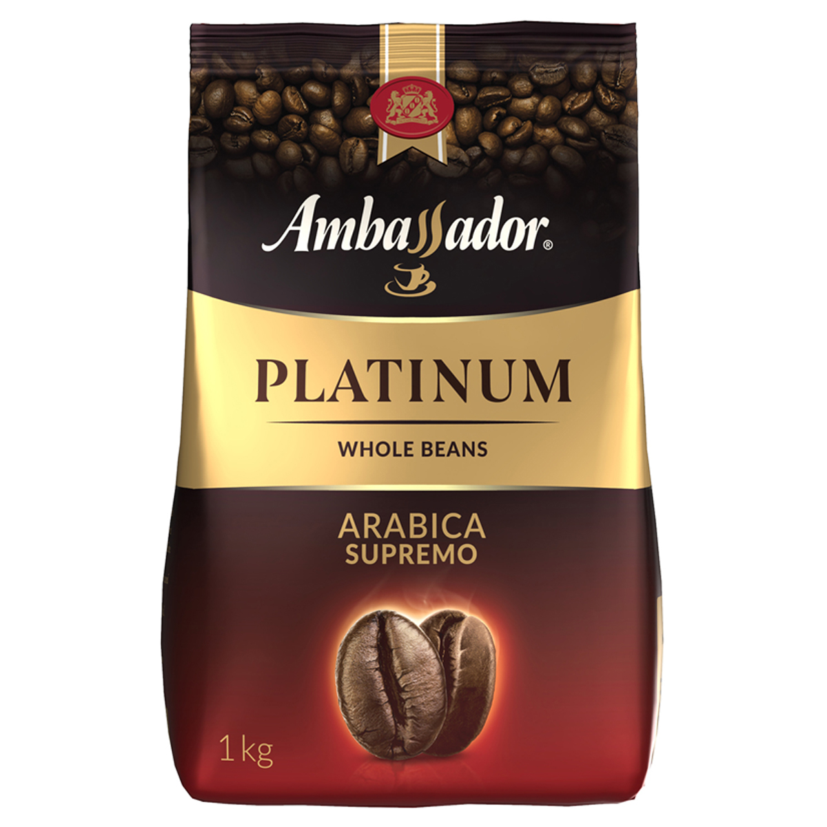 Кофе в зернах Ambassador "Platinum", пакет, 1кг ШФ000024324