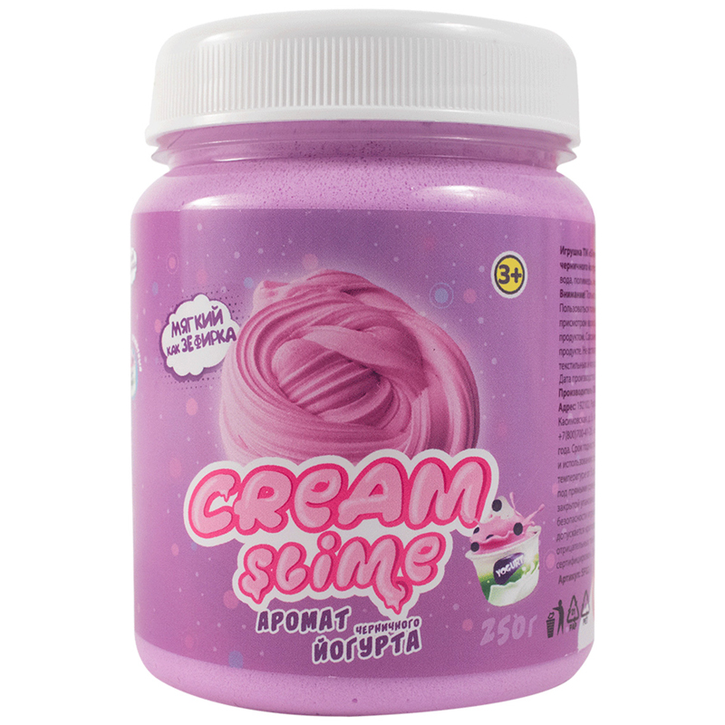 Слайм Cream-Slime, фиолетовый, с ароматом йогурта, 250г SF02-J