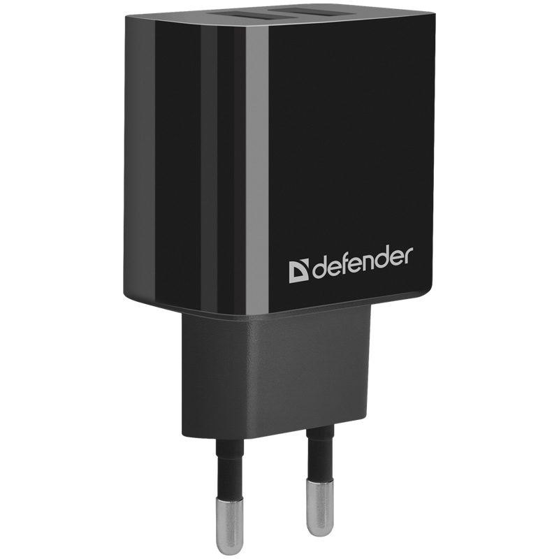 Зарядное устройство сетевое Defender UPC-21, 2*USB, 2.1А output, пакет, кабель microUSB в комплекте, черный 83581