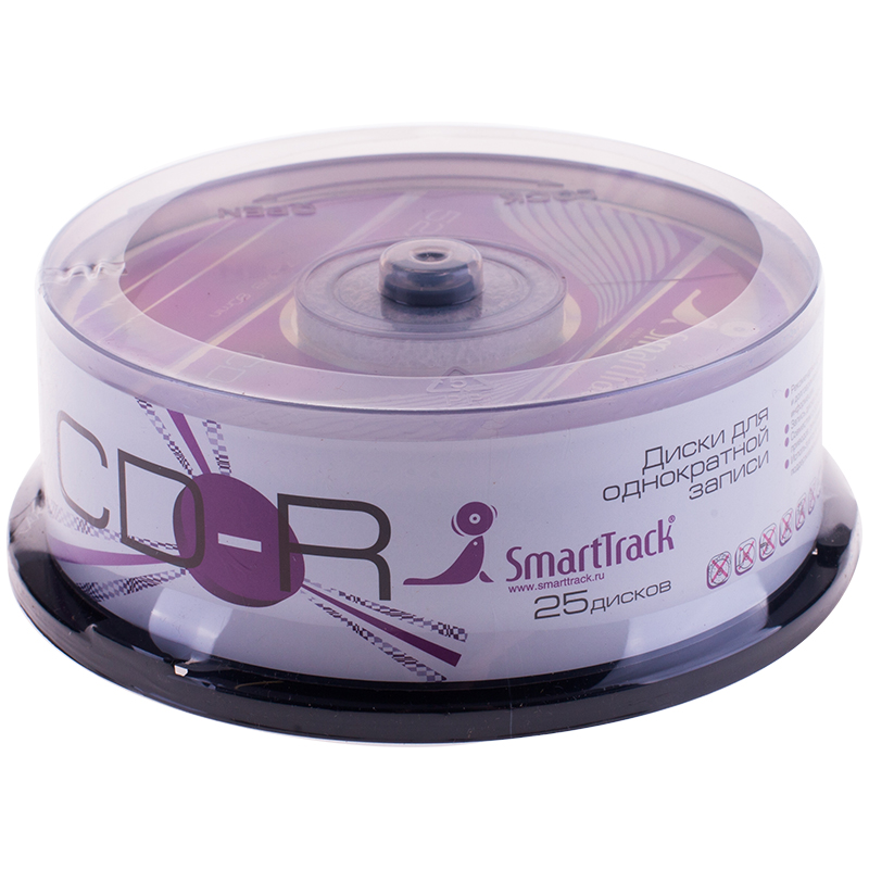 Диск CD-R 700Mb Smart Track 52x Cake Box (25шт) ST000149