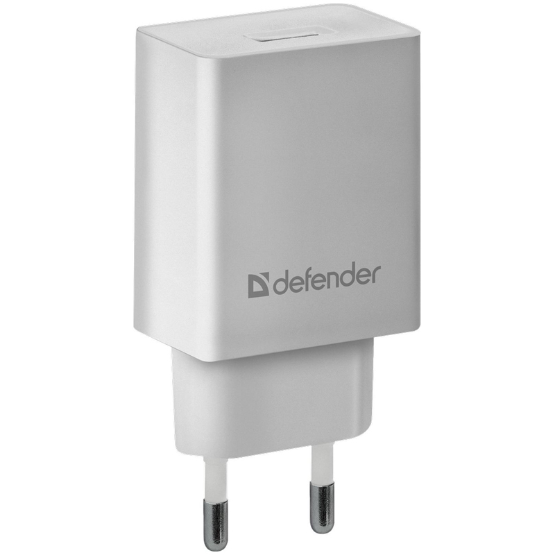Зарядное устройство сетевое Defender EPA-10, 1*USB, 2.1А output, пакет, белый 83549