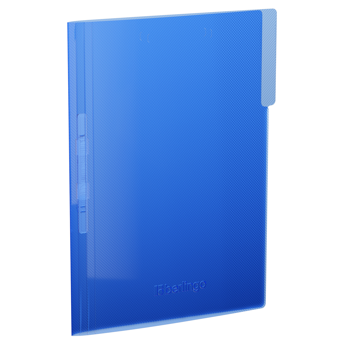 Папка с пластиковым скоросшивателем Berlingo "No Secret", 500мкм, полупрозрачная синяя FP4_04102