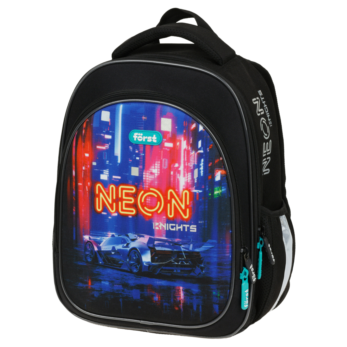 Ранец Först F-LIGHT "Neon knights" 37*28*16см, 2 отделения, 2 кармана, анатомическая спинка FT-RY-060603