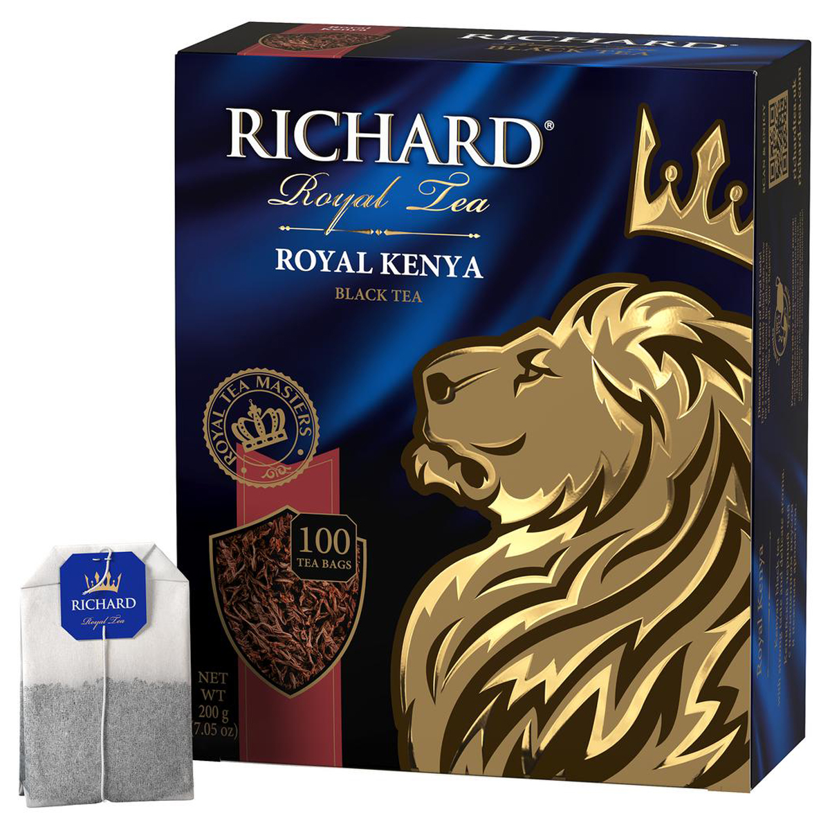 Чай Richard "Royal Kenya", черный, 100 пакетиков по 2г 100438