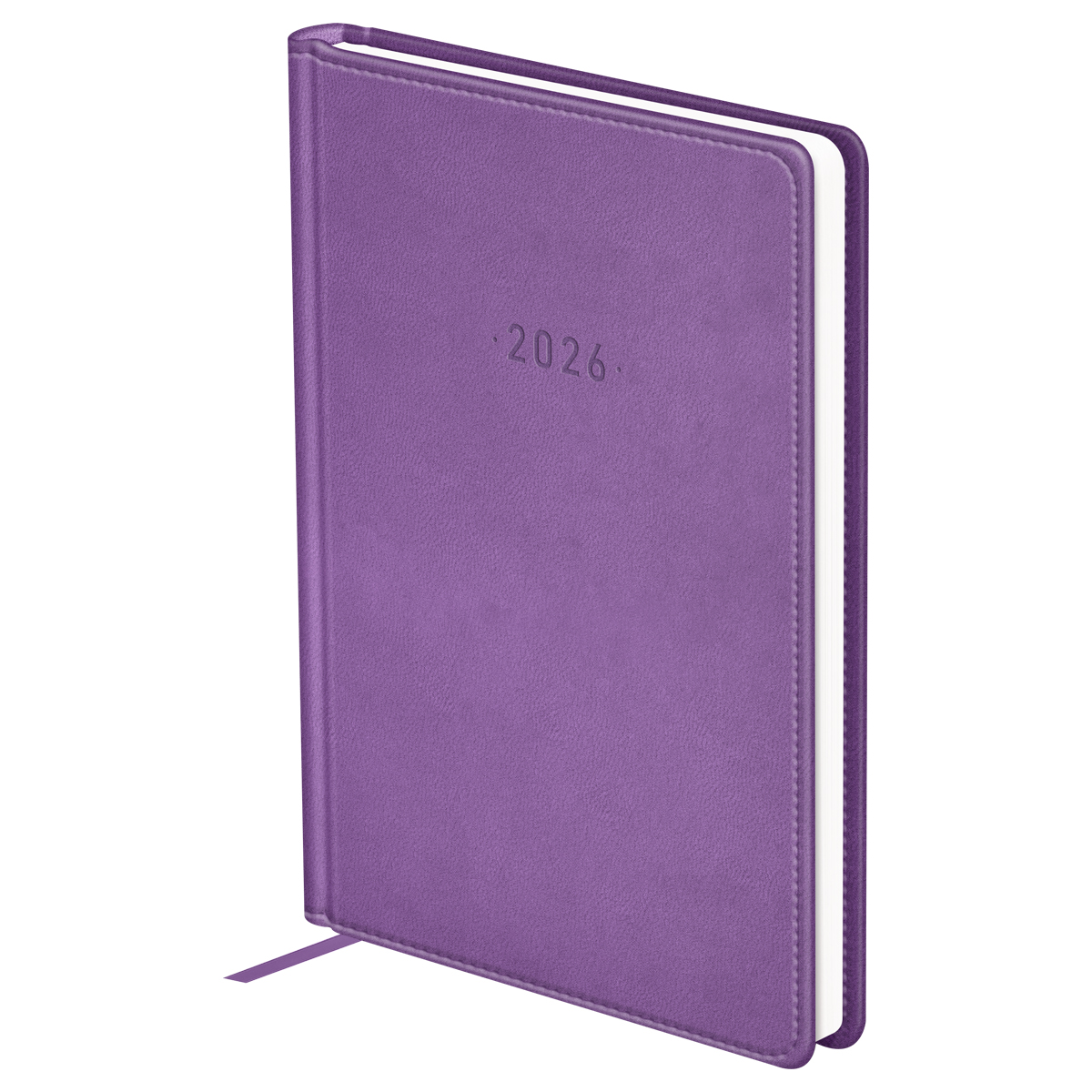Ежедневник датированный 2026г., А6, 176л., твердый переплет, кожзам, BG "Winner. Light purple", фиолетовый DdА6_09360
