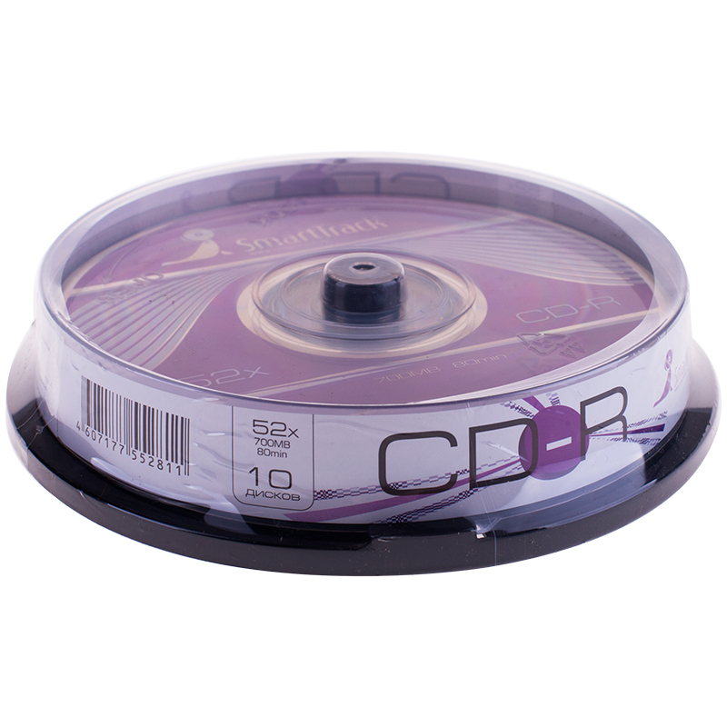 Диск CD-R 700Mb Smart Track 52x Cake Box (10шт) ST000148