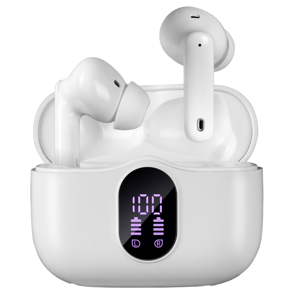 Наушники с микрофоном беспроводные Sven E-310B, TWS Bluetooth, разъем Type-C, белый SV-022624