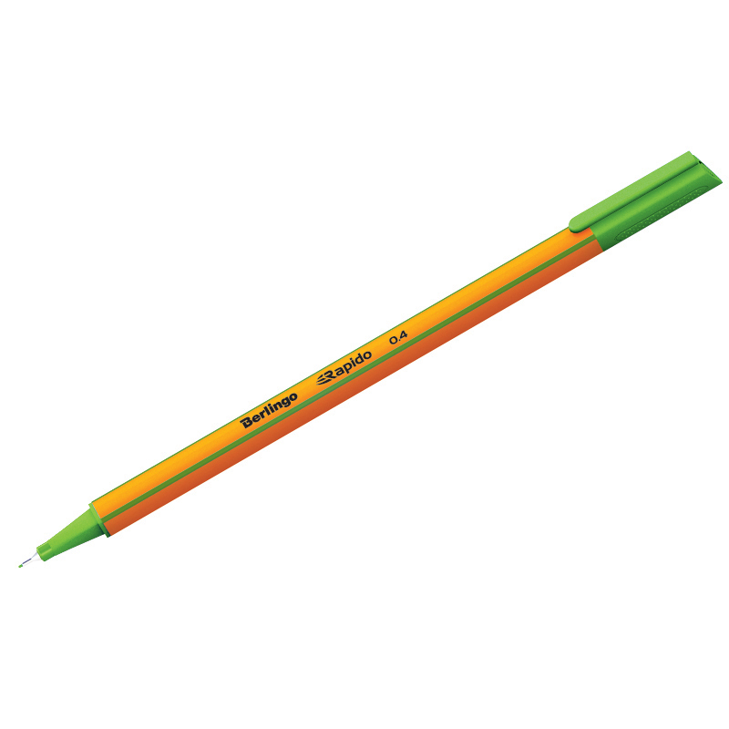 Ручка капиллярная Berlingo "Rapido" светло-зеленая, 0,4мм, трехгранная (CK_40106)