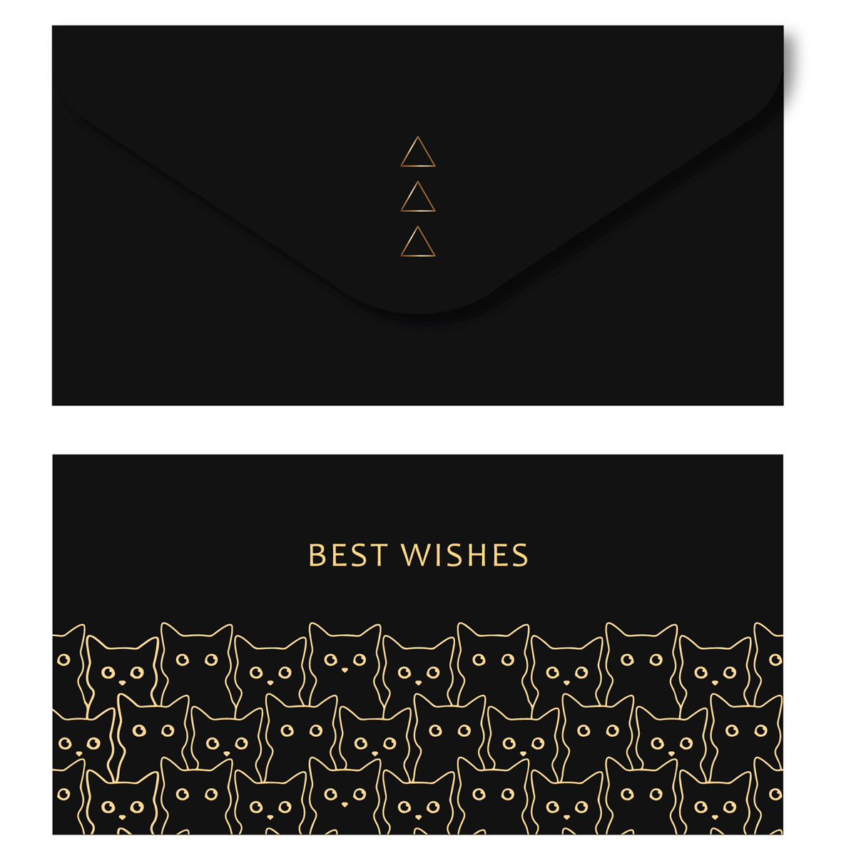 Конверт для денег MESHU "Best wishes", 85*164мм, мат. ламинация, фольга MS_55133