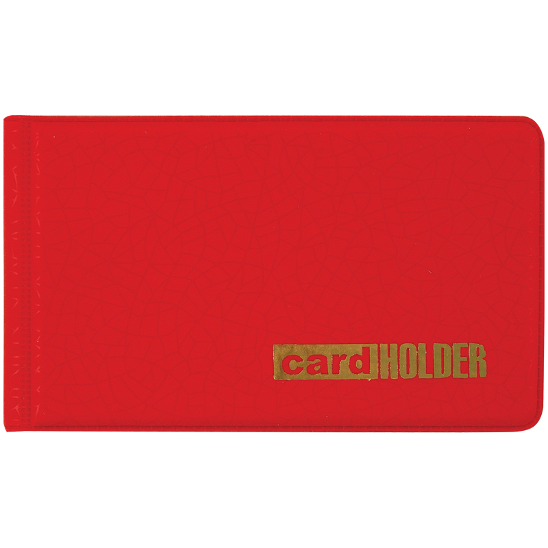 Визитница карманная OfficeSpace на 20 визиток, 65*110мм, ПВХ, красный 260770