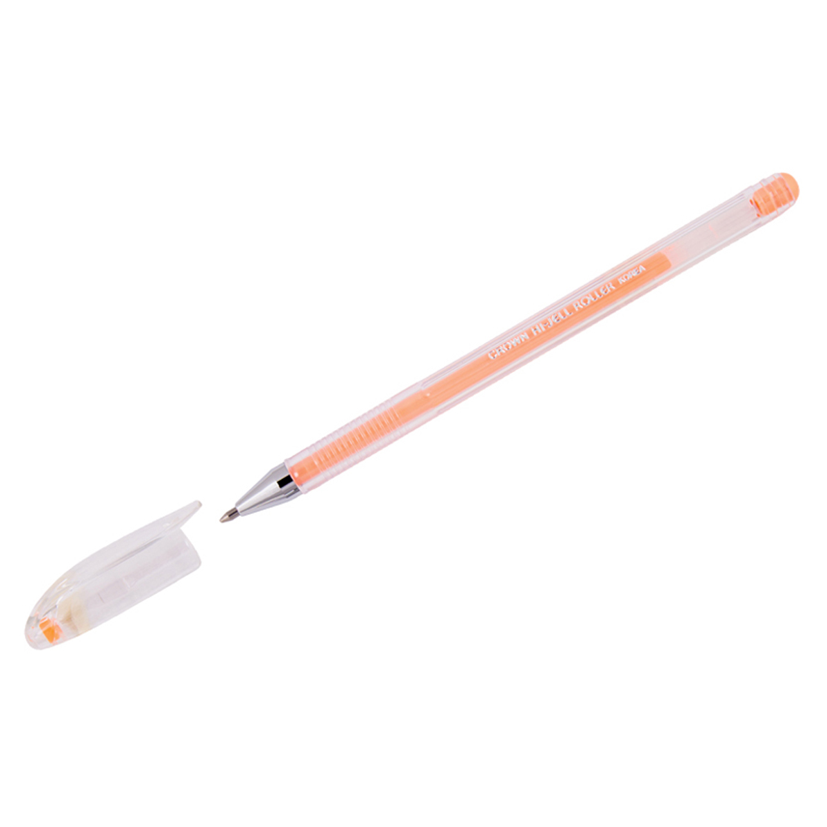Ручка гелевая Crown "Hi-Jell Pastel" оранжевая пастель, 0,8мм HJR-500P