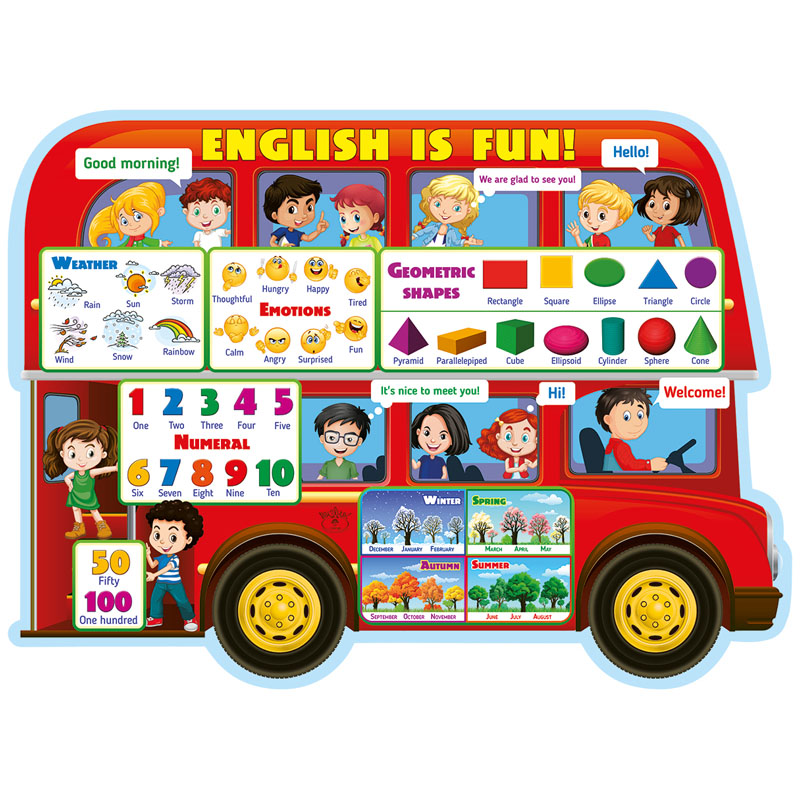 Плакат настенный Праздник "English is fun", картон, 596*440мм, без отделки 15.12.01347