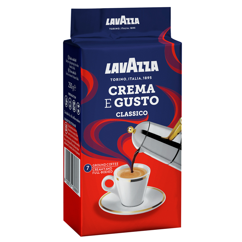 Кофе молотый Lavazza "Crema e Gusto", вакуумный пакет, 250г 3876