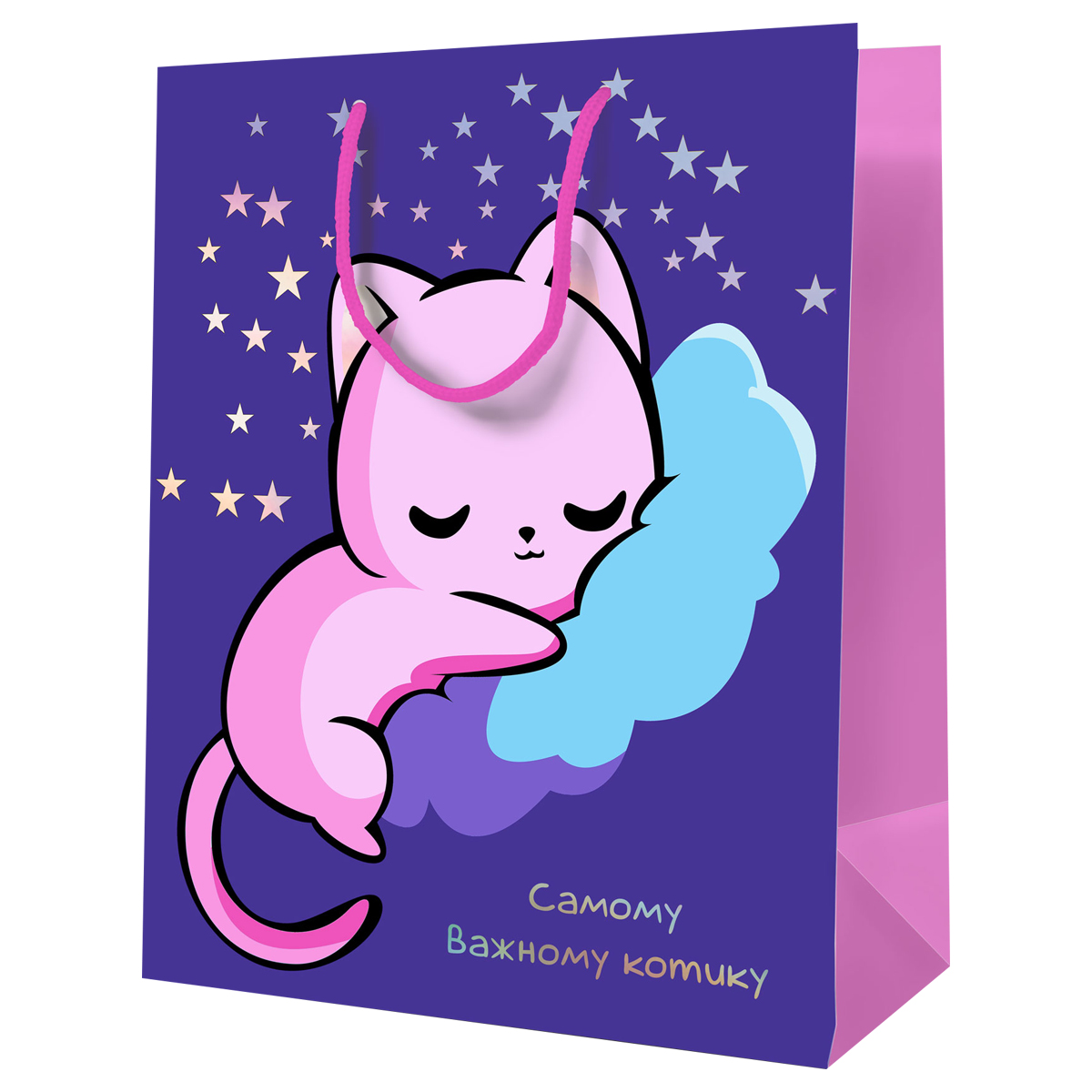 Пакет подарочный 18*23*10см MESHU "Самому важному котику", ламинированный MS_52095