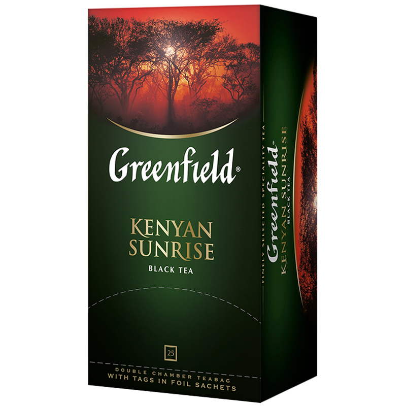 Чай Greenfield "Kenyan Sunrise", черный, 25 фольг. пакетиков по 2г 0489-10