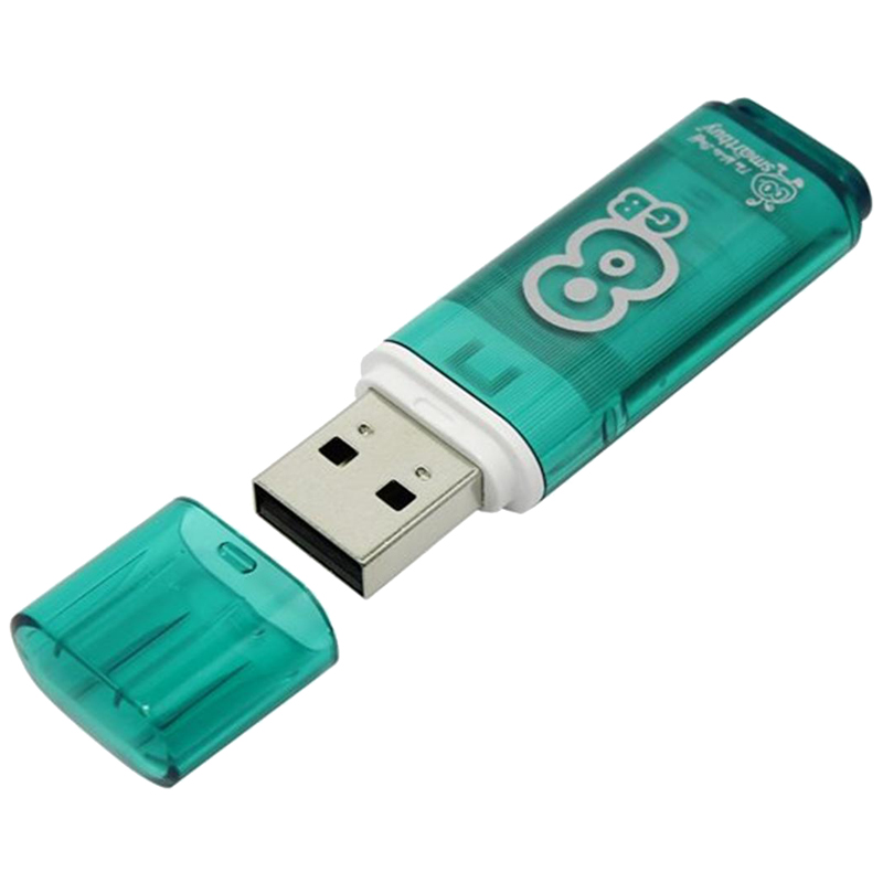 Память Smart Buy "Glossy"   8GB, USB 2.0 Flash Drive, зеленый SB8GBGS-G