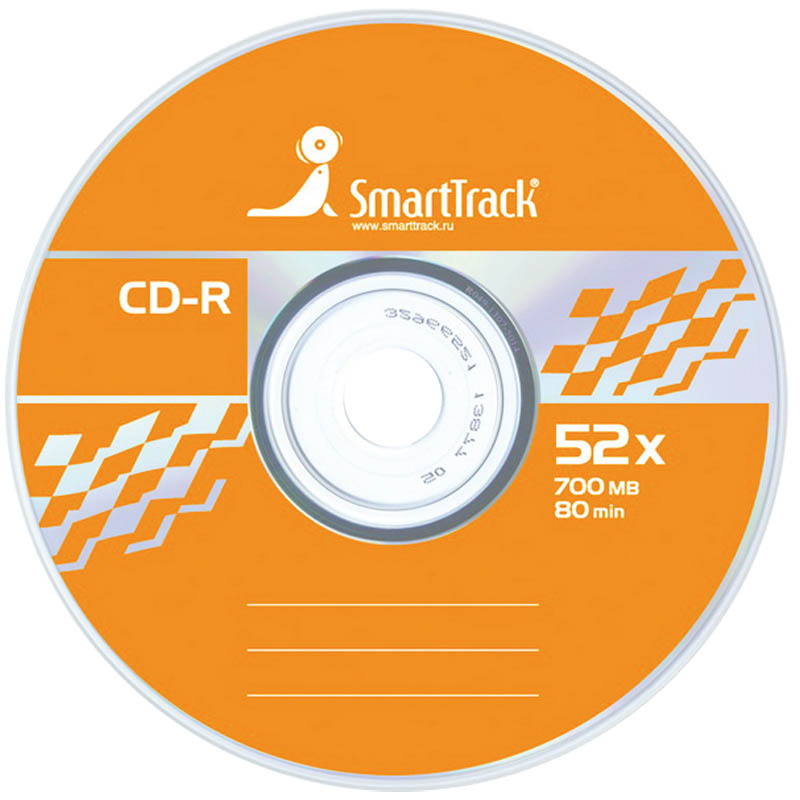 Диск CD-R 700Mb Smart Track 52x Cake Box (50шт) ST000151