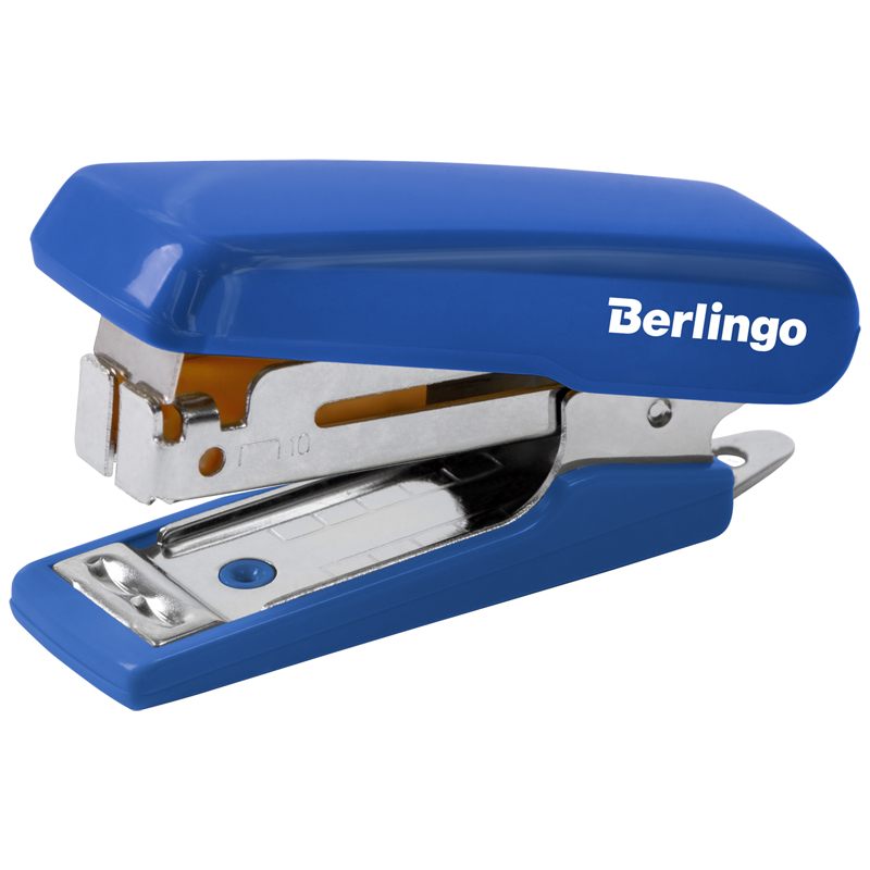 Мини-степлер №10 Berlingo "Comfort" до 10л., пластиковый корпус, синий DSn_10261