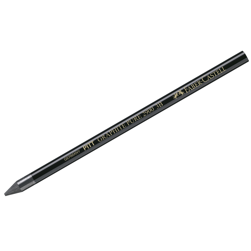 Графит натуральный в форме карандаша Faber-Castell "Pitt Graphite Pure" 3B, заточен (117303)