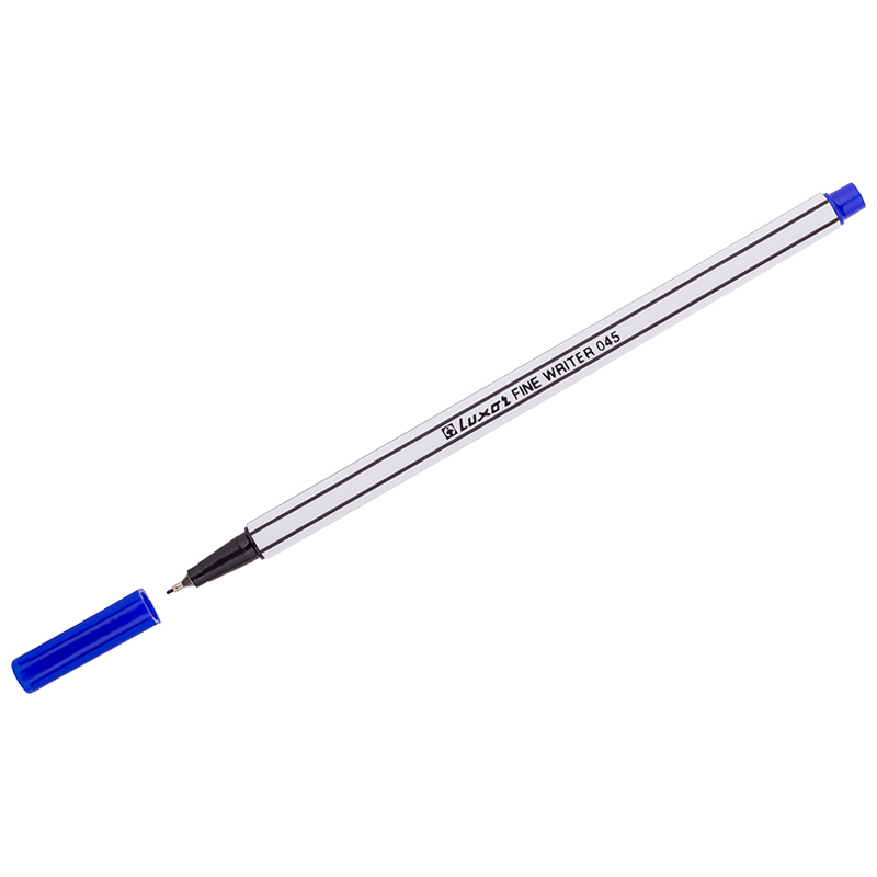 Ручка капиллярная Luxor "Fine Writer 045" синяя, 0,8мм 7122
