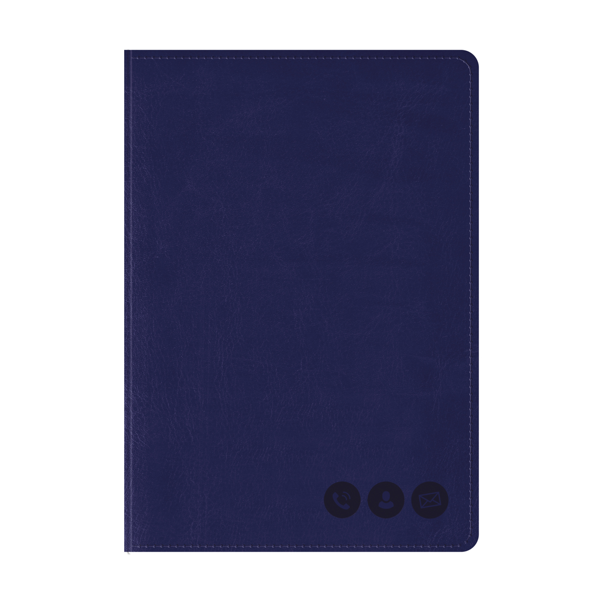 Телефонная книга А5, 80л., кожзам, OfficeSpace "Nebraska" темно-синий, с вырубкой PbA5_41369