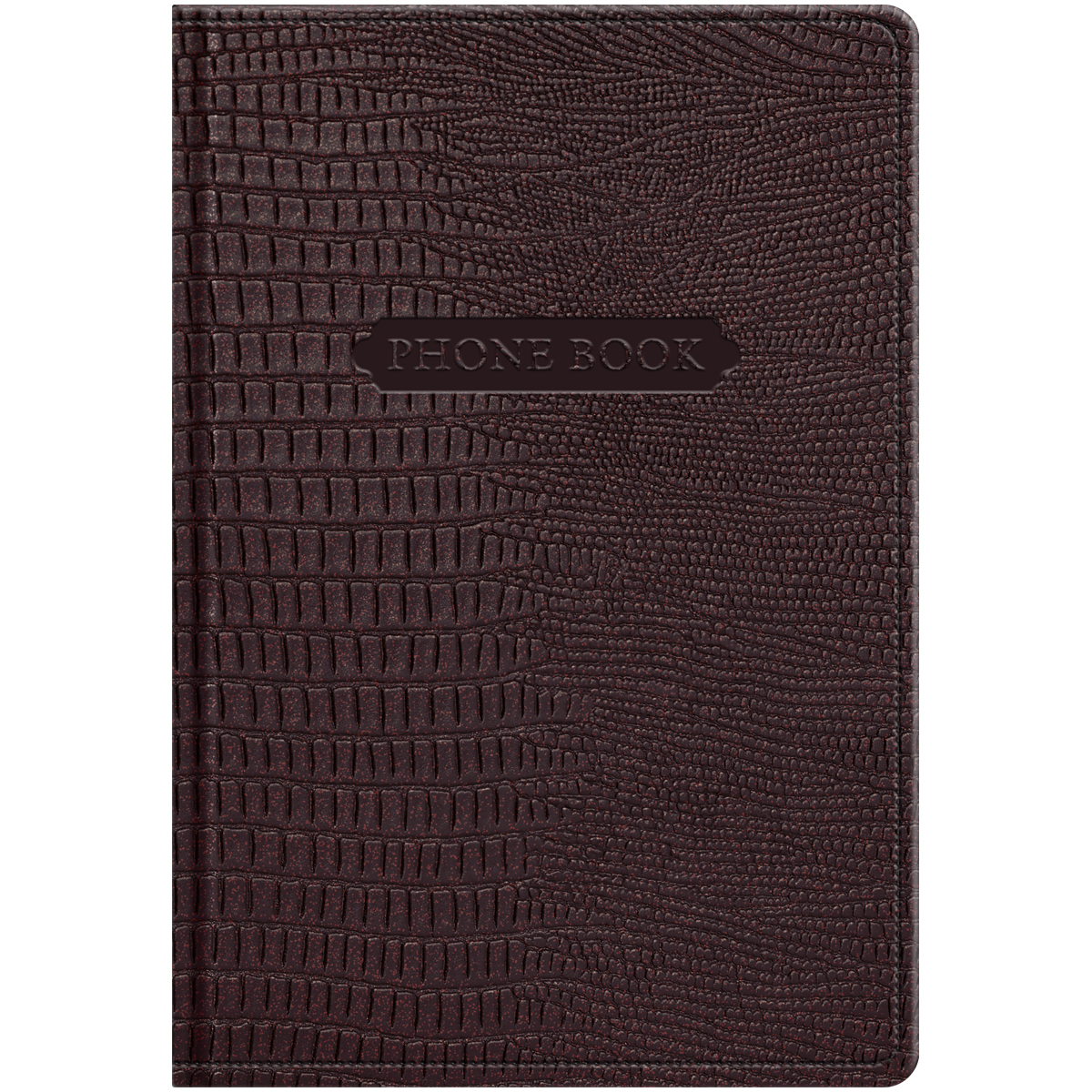 Телефонная книга А5, 80л., кожзам, BG "Reptile. Burgundy", с вырубкой Pb5_63334