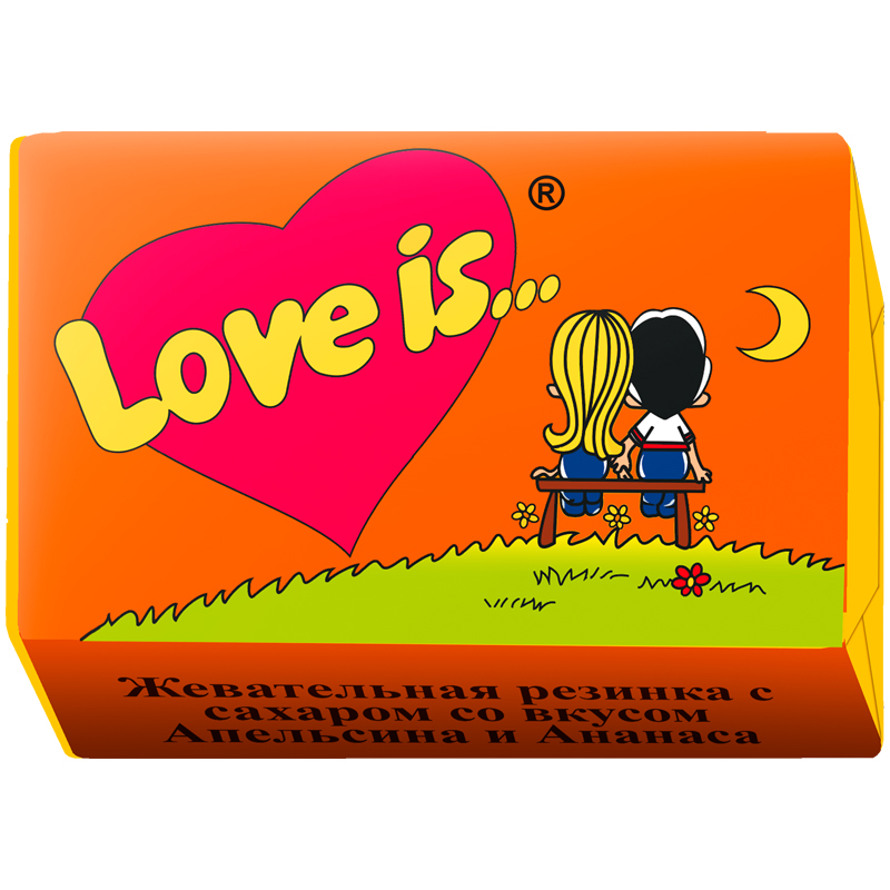 Жевательная резинка  Love is..., ананас-апельсин 38854