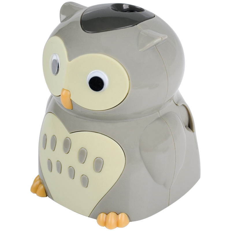 Точилка электрическая детская Berlingo "Owl", 1 отверстие, с контейнером, картон. уп. BEs_37003