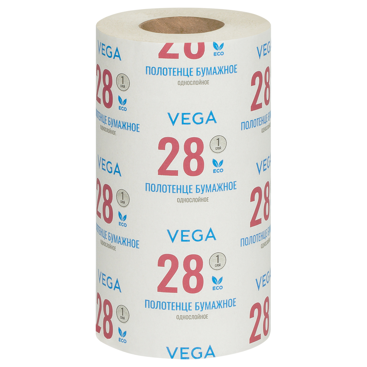 Полотенца бумажные в рулонах Vega, 1-слойные, 28м/рул., серые 361850