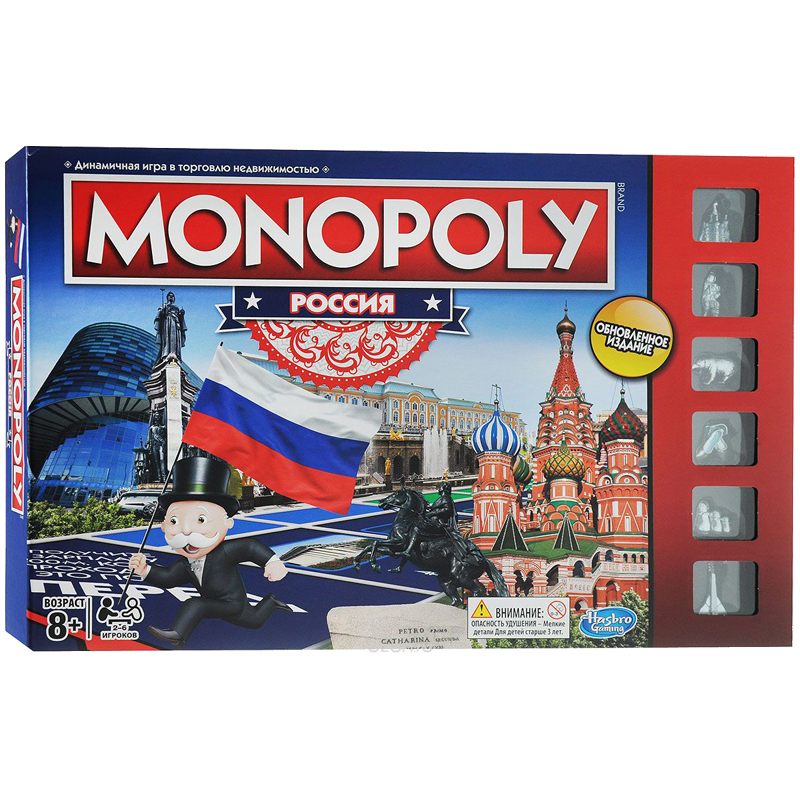 Игра настольная Hasbro "Монополия Россия", картонная коробка В7512