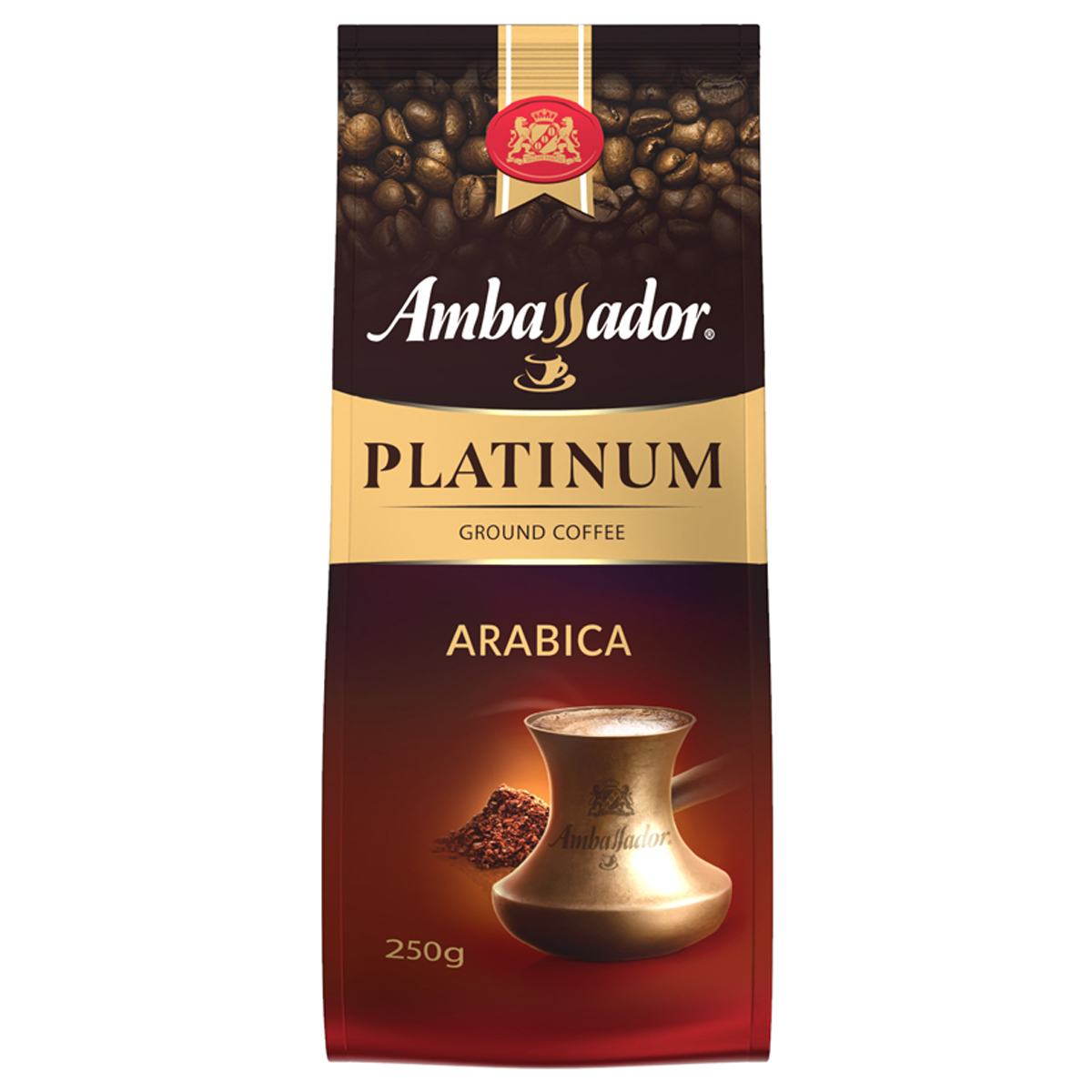 Кофе молотый Ambassador "Platinum", вакуумный пакет, 250г ШФ000025103