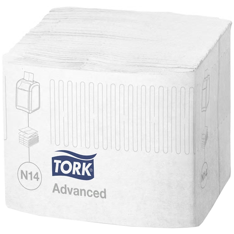 Салфетки бумажные диспенсерные Tork "XPN Fit", 2-слойные, 16,5*21,3см, белые, 1пачка по 120л., 15830