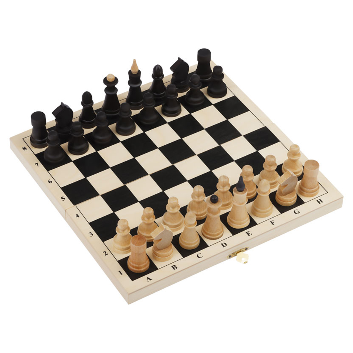 Шахматы ТРИ СОВЫ обиходные, деревянные с деревянной доской 29*29см НИ_46630