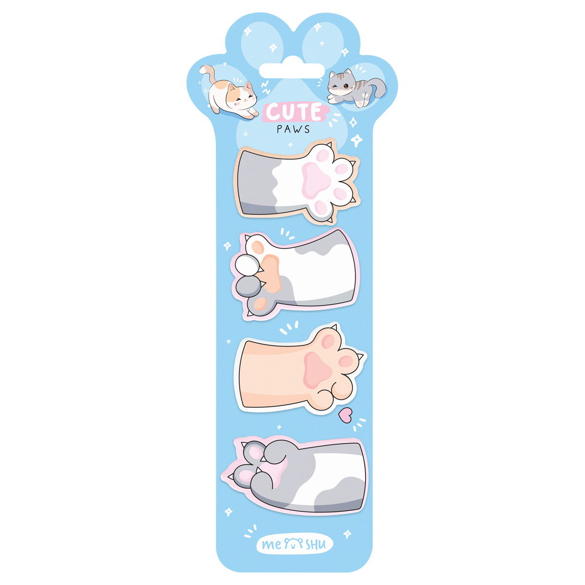 Флажки-закладки MESHU "Cute Paws",  20л., европодвес MS_54266