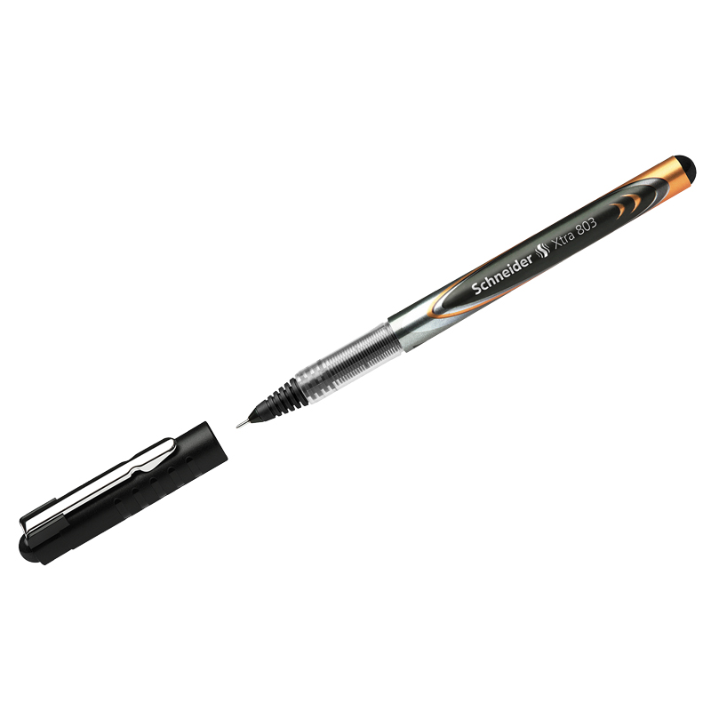 Ручка-роллер Schneider "Xtra 803" черная, 0,5мм, игольчатый пишущий узел, одноразовая (180301)