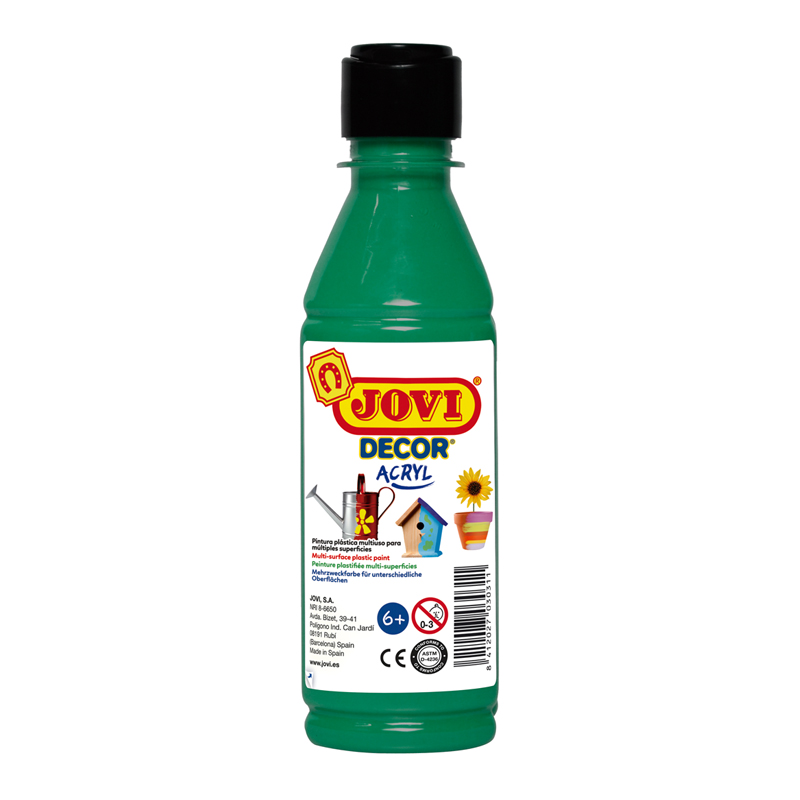 Краска акриловая JOVI, 250мл, пластиковая бутылка, темно-зеленый 68019