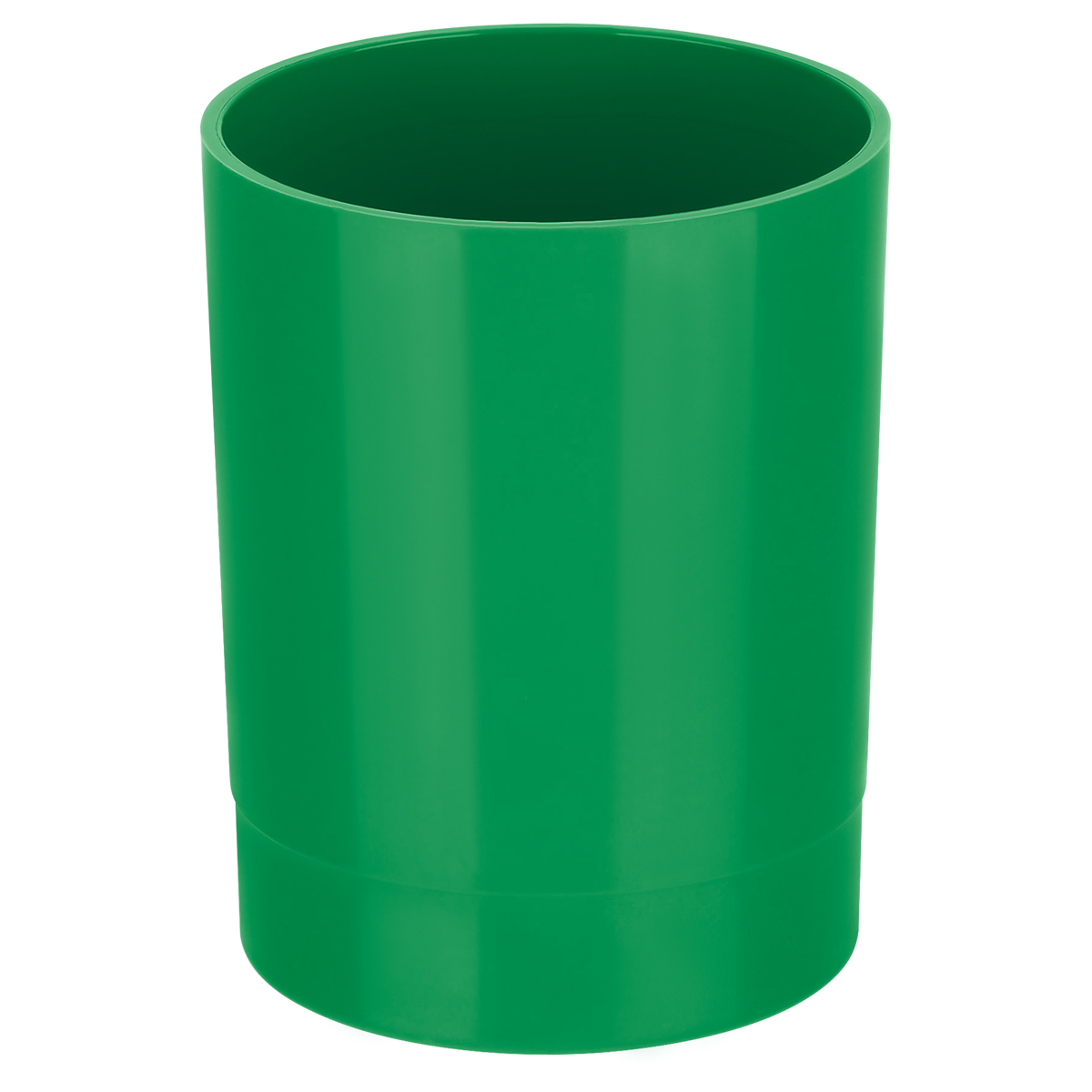 Подставка-стакан СТАММ "Лидер", пластиковая, круглая, зеленая ПС-30505