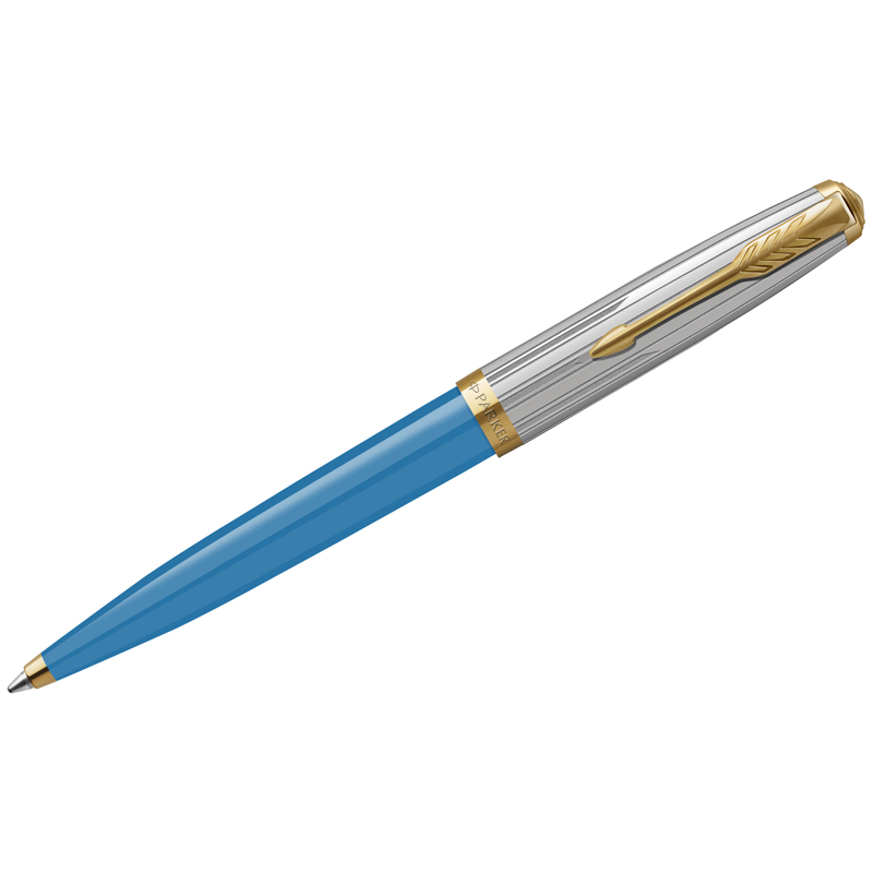 Ручка шариковая Parker "51 Turquoise GT" черная, 1,0мм, поворот., подарочная упаковка 2169080