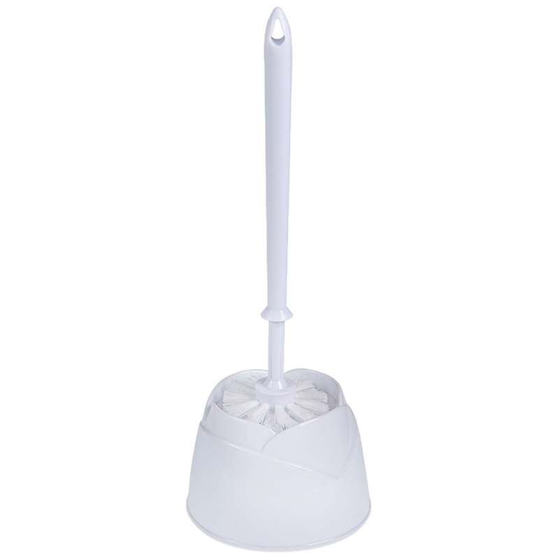 Ерш для унитаза OfficeClean, с подставкой, пластик, белый 303066