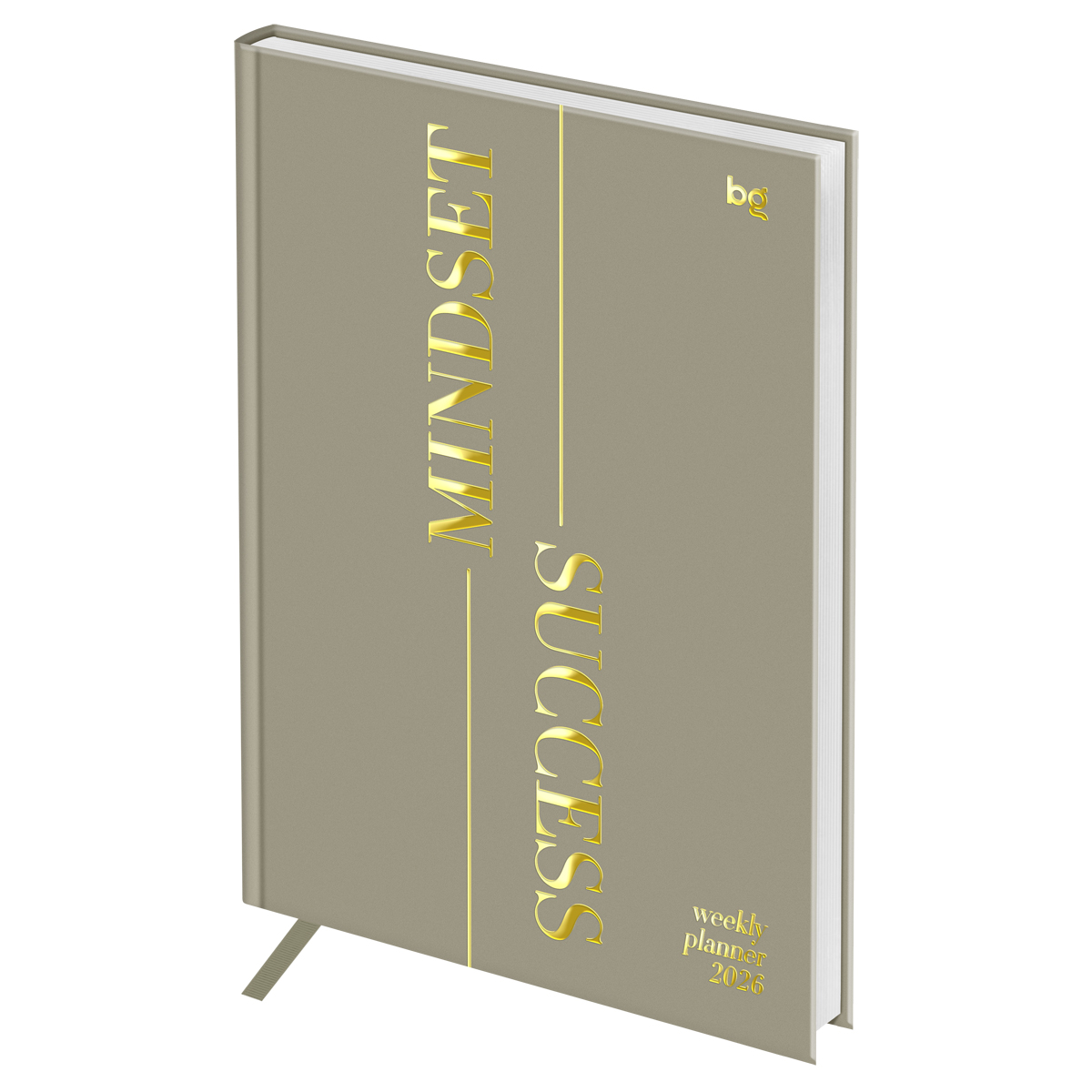 Еженедельник датированный 2026г., А5, 80л., 7БЦ, BG "Mindset. Caramel", отд. фольгой 3D Wd_65985