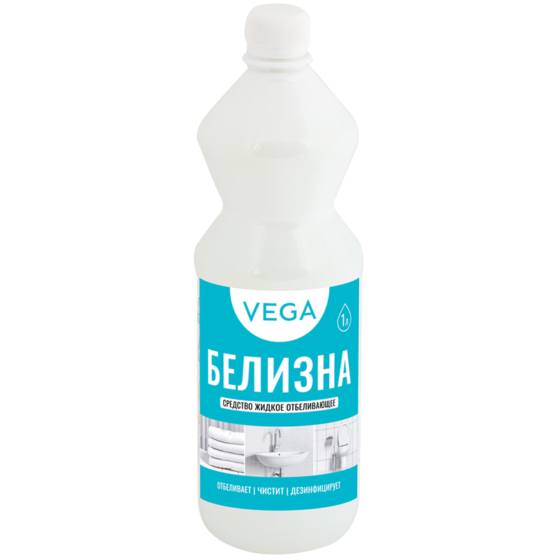Средство чистящее для отбеливания и чистки тканей Vega "Белизна", 1л 314214