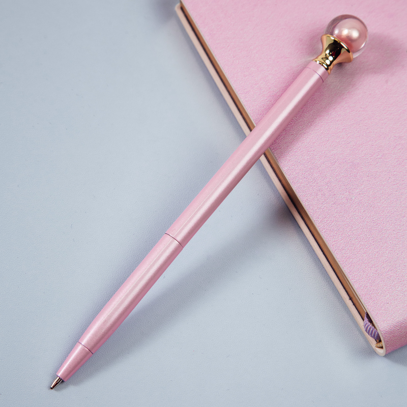 Ручка шариковая автоматическая MESHU "Pink pearl" синяя, 1,0мм MS_93904