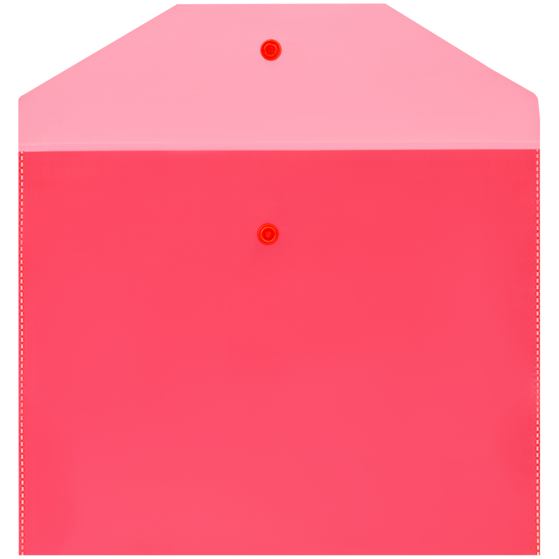 Папка-конверт на кнопке OfficeSpace А5 (190*240мм), 120мкм, полупрозрачная, красная 344556