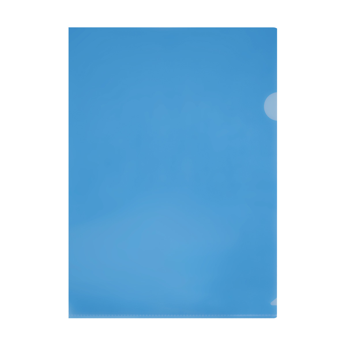 Папка-уголок СТАММ, А4, 150мкм, прозрачная, синяя ММ-32259