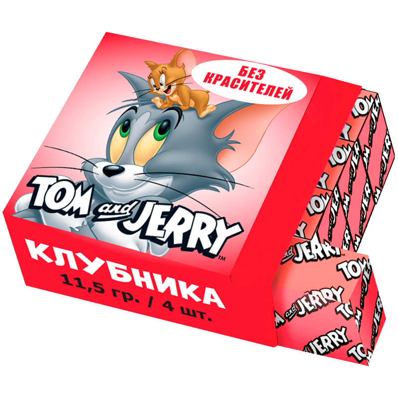 Жевательная конфета Tom&Jerry, клубника, 11,5г 70735