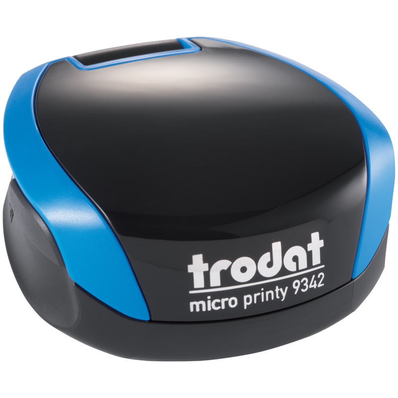 Оснастка для печати карманная Trodat Micro Printy, Ø42мм, пластмассовая, синяя (163187) 9342