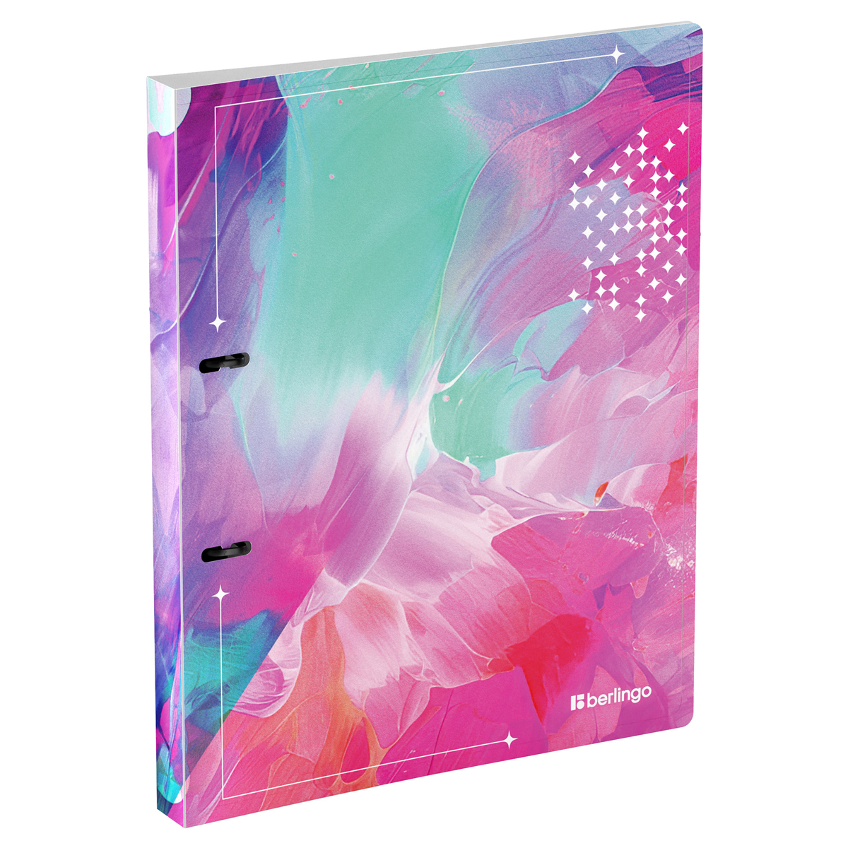 Папка на 2 кольцах Berlingo "Collision XS", А4, 24мм, 600мкм, с рисунком, D-кольца, с внутр. карманом RB4_2DS19