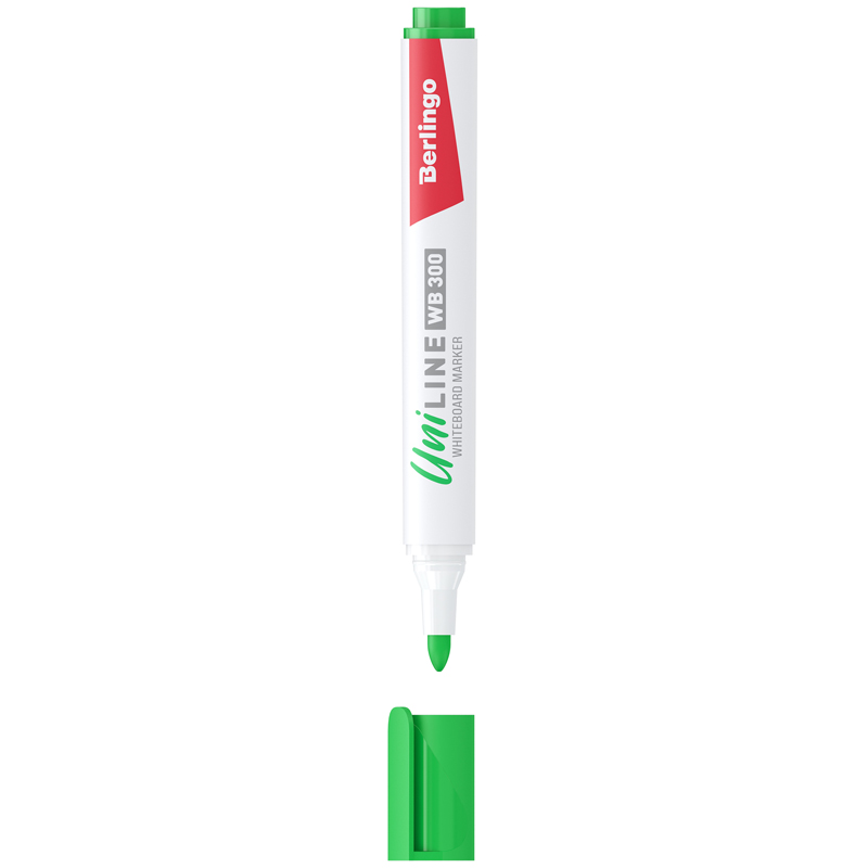 Маркер для белых досок Berlingo "Uniline WB300", зеленый, пулевидный, 3мм PM6411