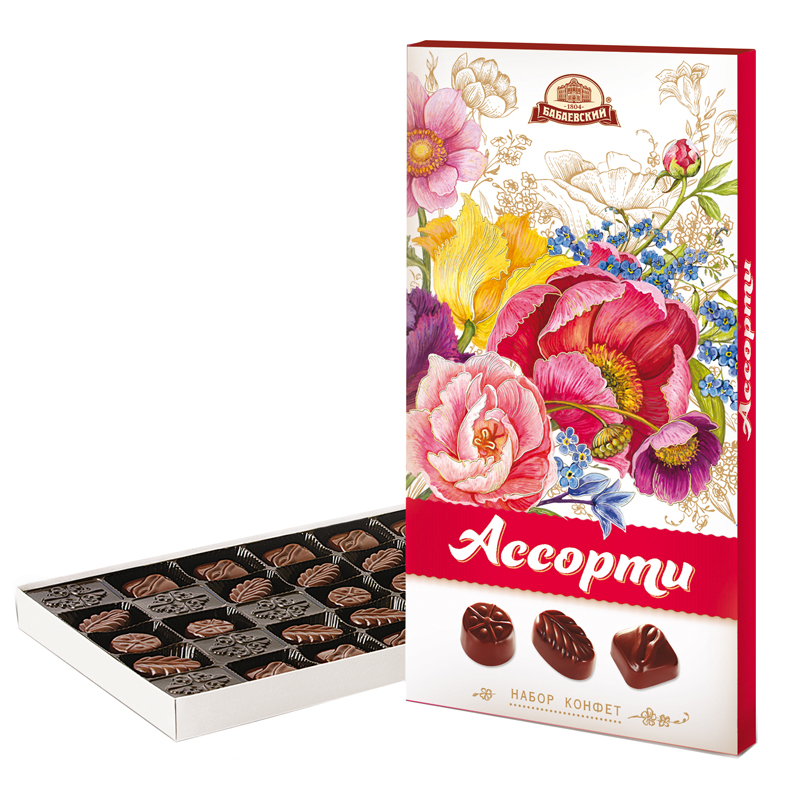 Набор шоколадных конфет Бабаевский "Ассорти. Букеты", 300г ББ05179