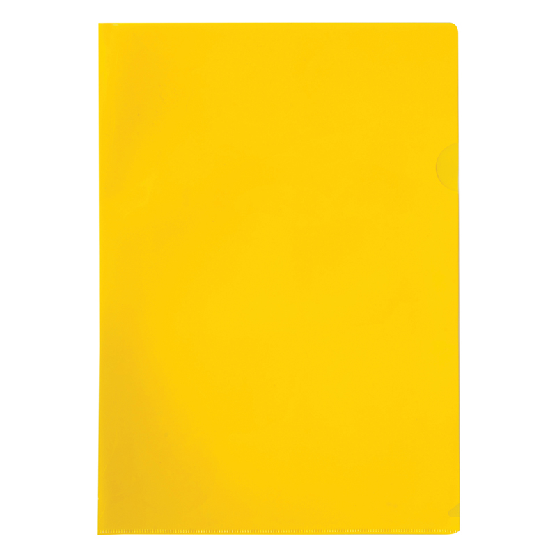 Папка-уголок OfficeSpace, A4, 100мкм, прозрачная желтая Fmu15-8_876